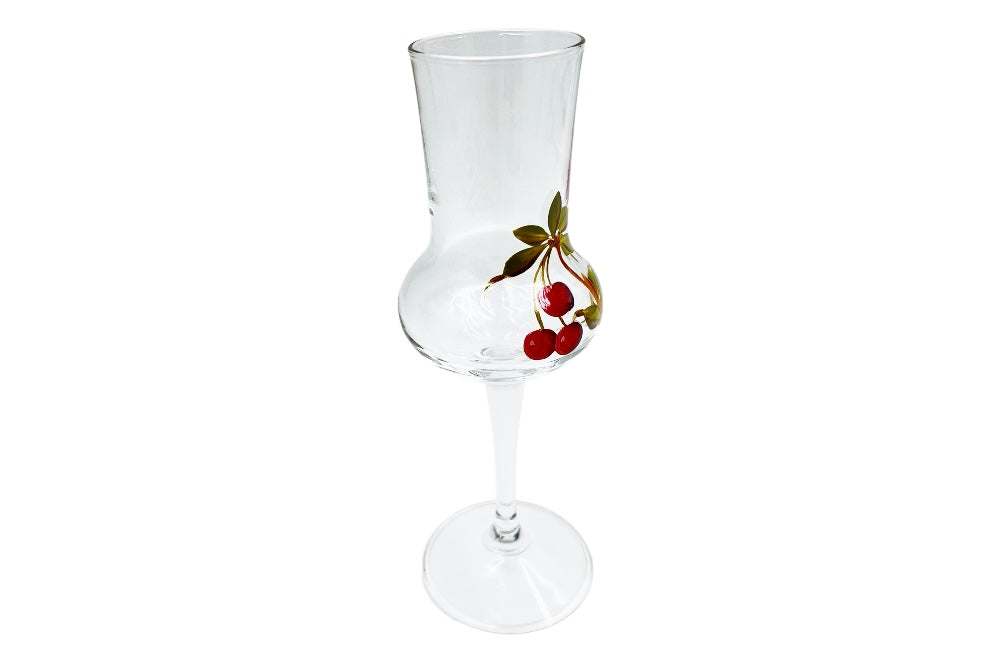 grapperglas mit handbemahlung - krische seitenansicht