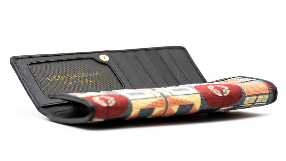 Kuvertbörse VerSacrum, geöffnet, in orange