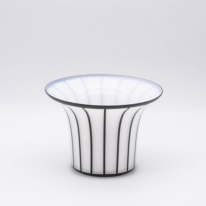 Vase Art déco "Hut" schwarz groß