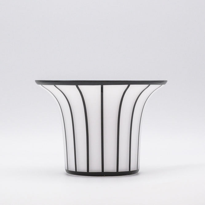 Vase Art déco "Hut" schwarz groß