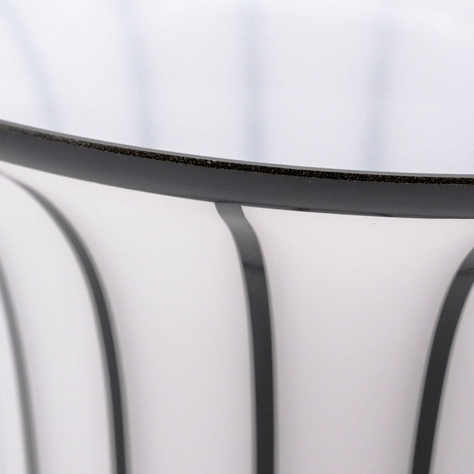 Vase Art déco "Hut" schwarz groß, Detailansicht