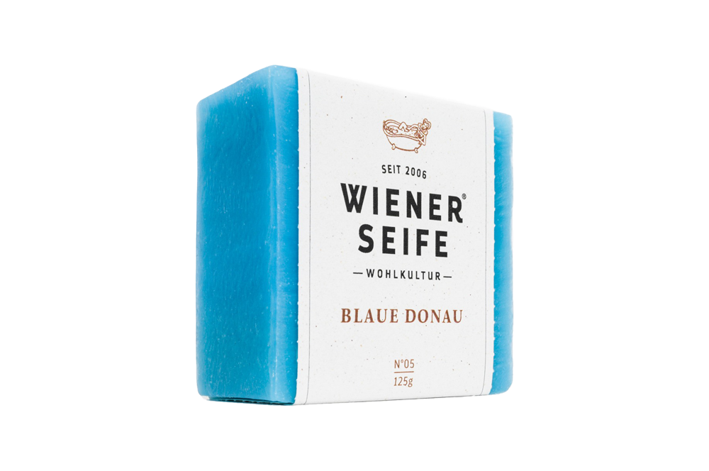 Wiener Seife Blaue Donau Nr 5, Ansicht seitlich
