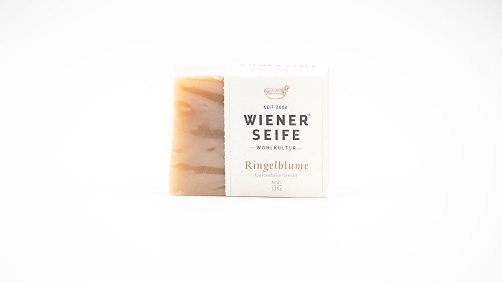 Seife "Ringelblume" Nr. 21, Banderole leicht verschoben