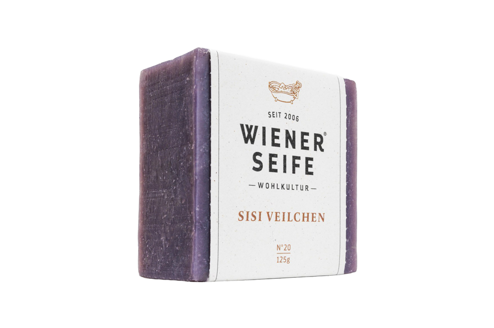Wiener Seife, Sisi Veilchen Nr.20, 125 g, Ansicht von der Seite
