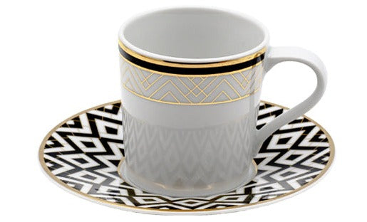 espressotasse im art deco design