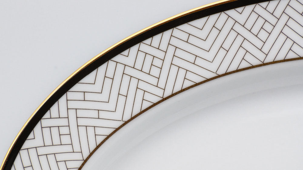 Kleine Servierplatte "Art déco", Detail Dekor