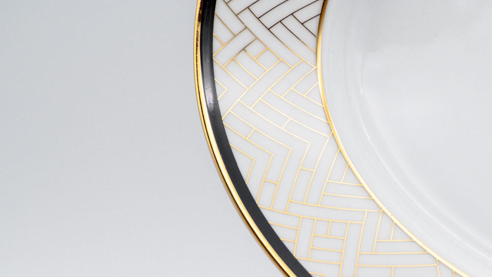 Kleine Servierplatte "Art déco", Detail Dekor