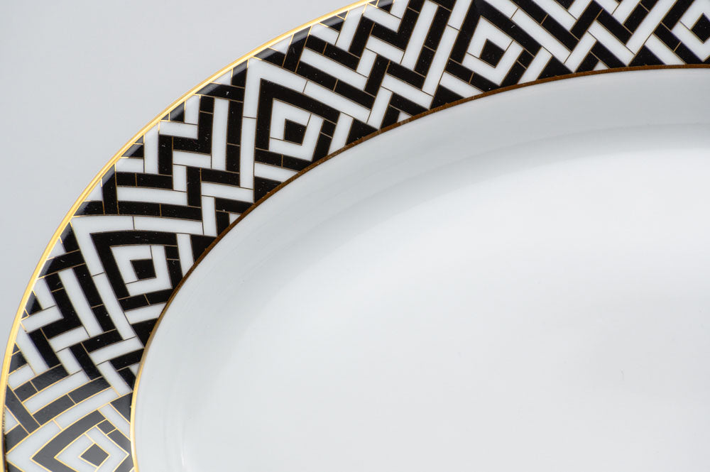 Große Servierplatte "Art déco", Detail