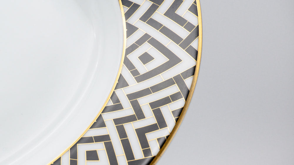 Große Servierplatte "Art déco", Detail Decor