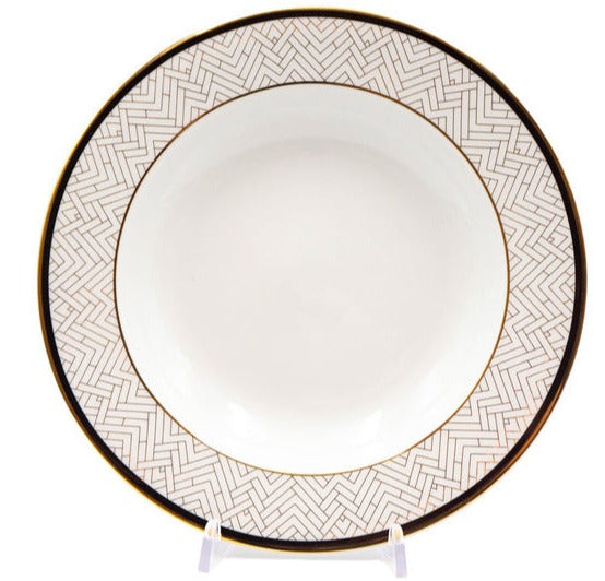 suppenteller in art deco design