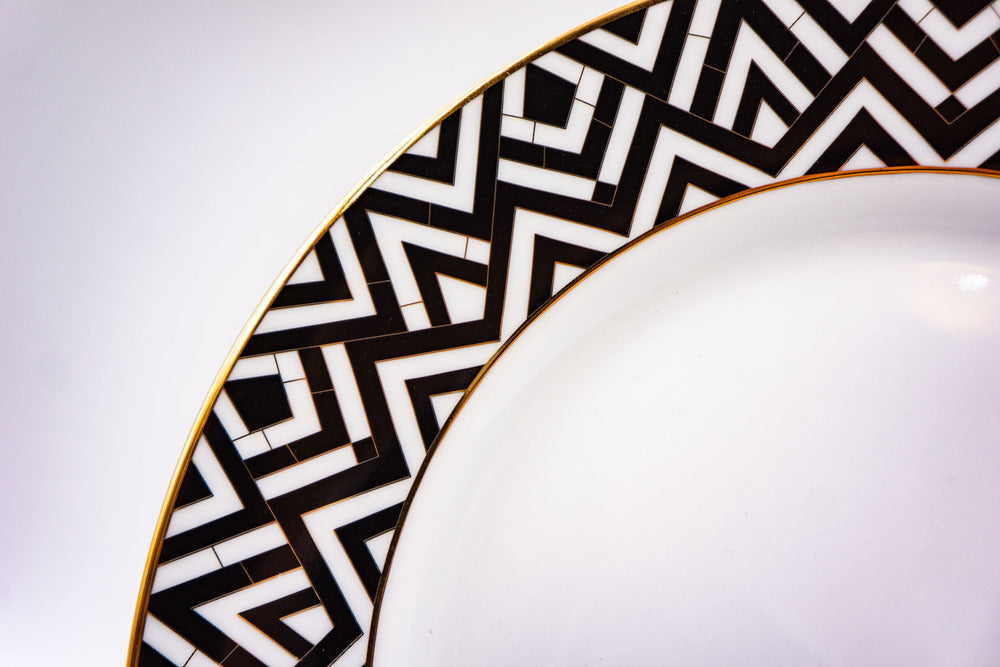 Dessertteller "Art déco", Tellerrand