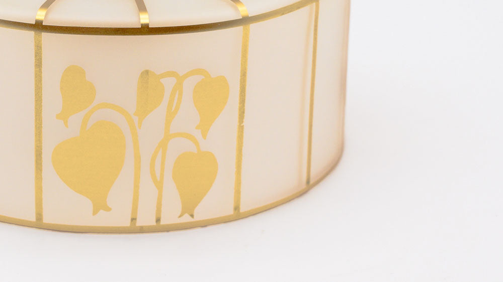 Teelichthalter Art déco gold, detailansicht