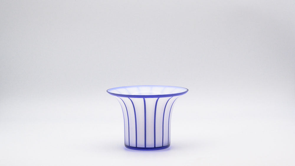 Vase Art déco "Hut" blau klein