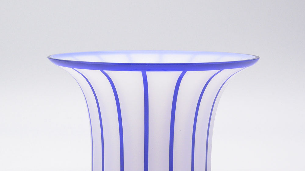 Vase Art déco "Hut" blau klein