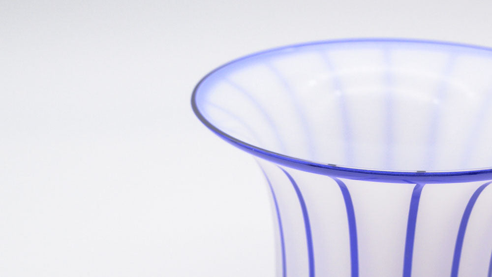 Vase Art déco "Hut" blau klein