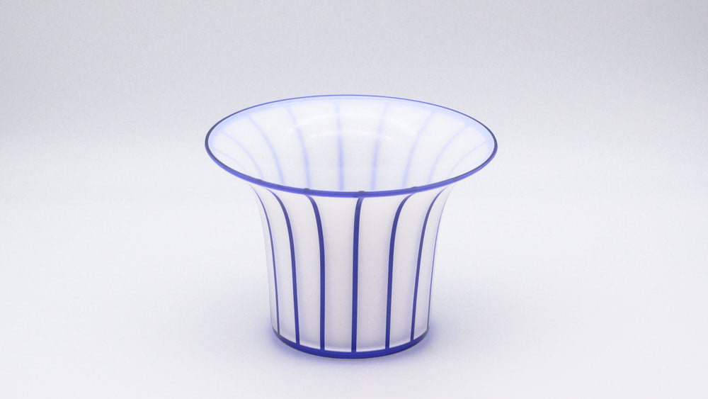 Vase Art déco "Hut" blau klein