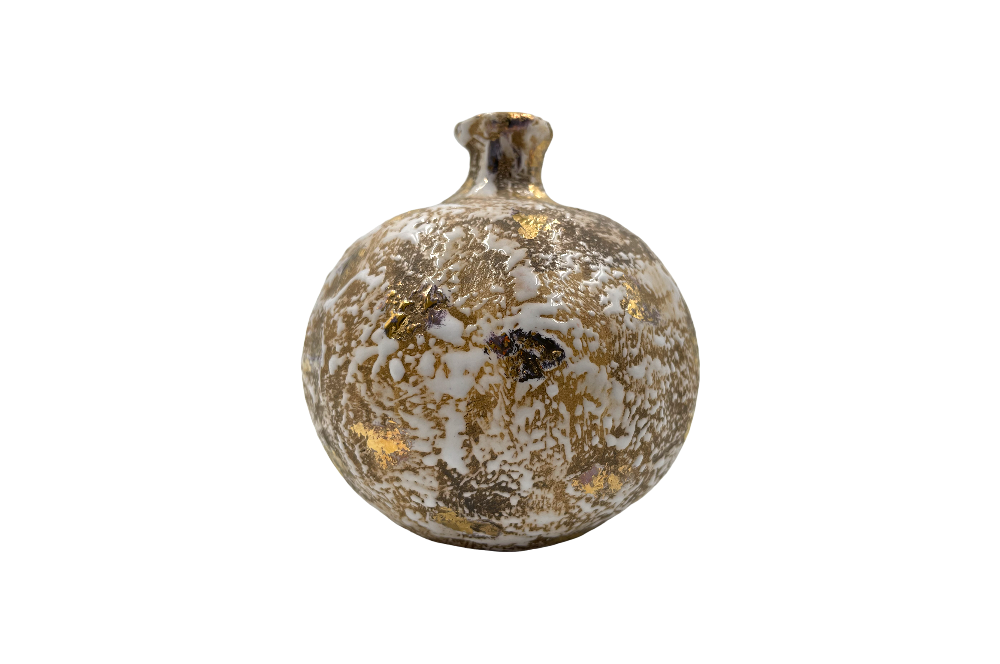 mittlere keramaik in form eines Granatapfels , ansicht von hinten