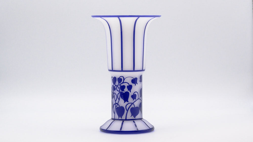 Vase Art déco "Hoffmann" blau