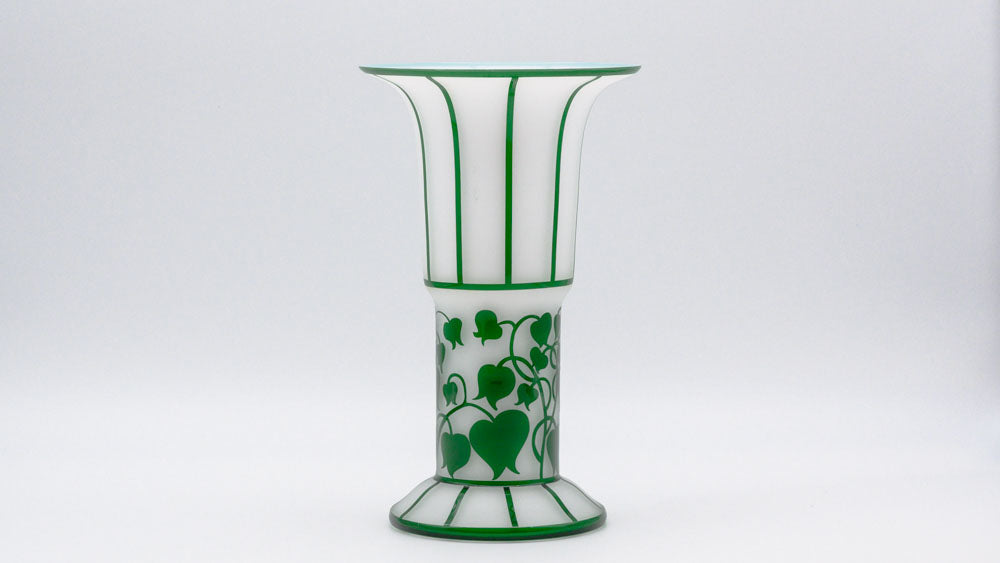Vase Art déco "Hoffmann" grün