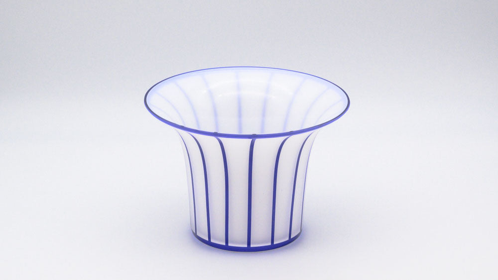 Vase Art déco "Hut" blau