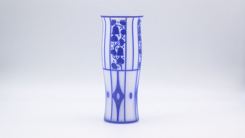 Vase Art déco  "Glockenblumen" blau